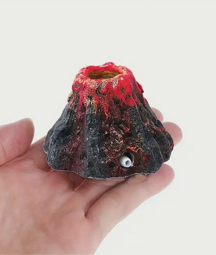 Aquarium Vulkaan Decoratie met Bubbelsteen - Verrijkt Zuurstof & Sfeer