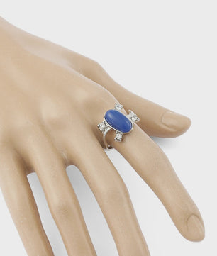 Dames Ring Blauwe Steen - The Vampire Diaries Film Thema Sieraden