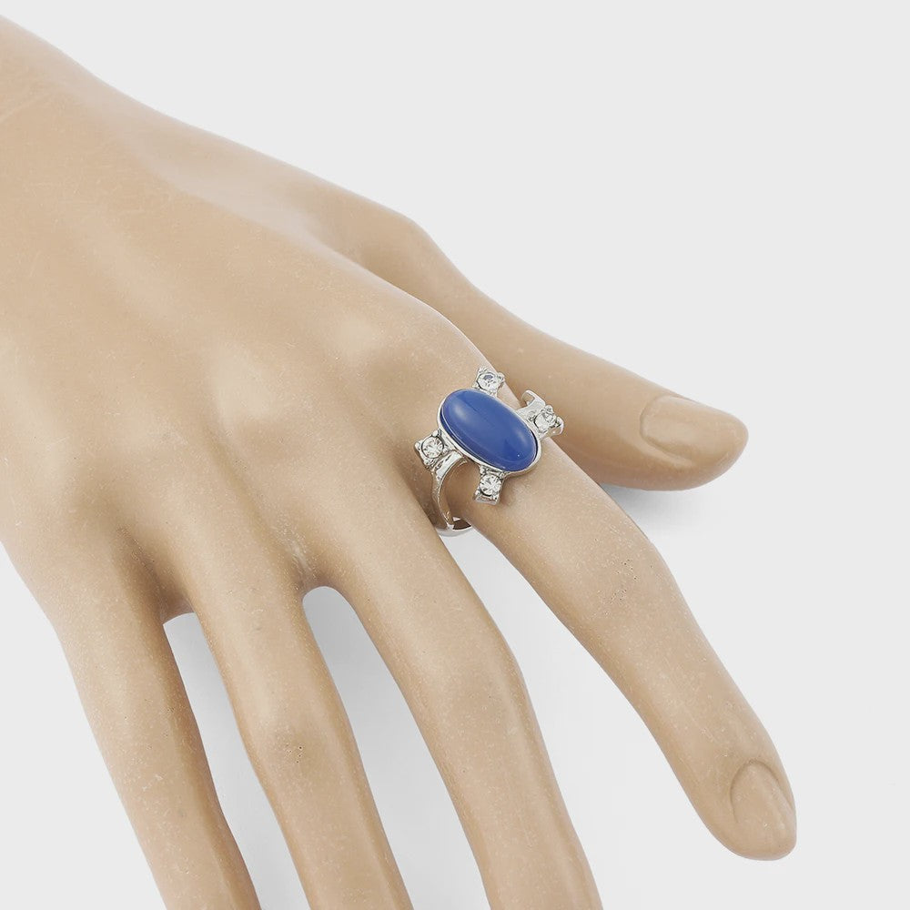 Dames Ring Blauwe Steen - The Vampire Diaries Film Thema Sieraden