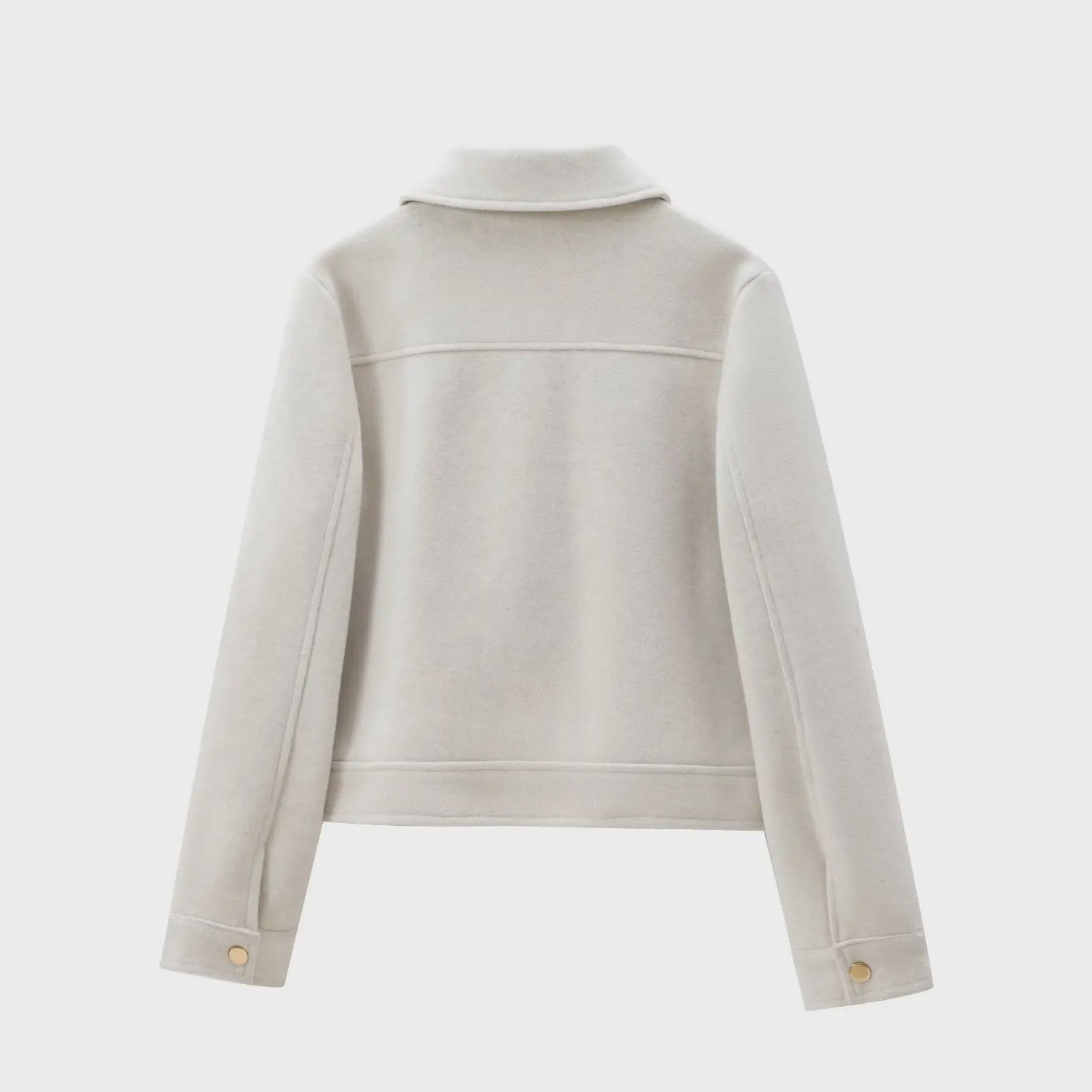 Dames Elegante Korte Jas met Rits en Zakken - Stijlvolle Winter Outerwear