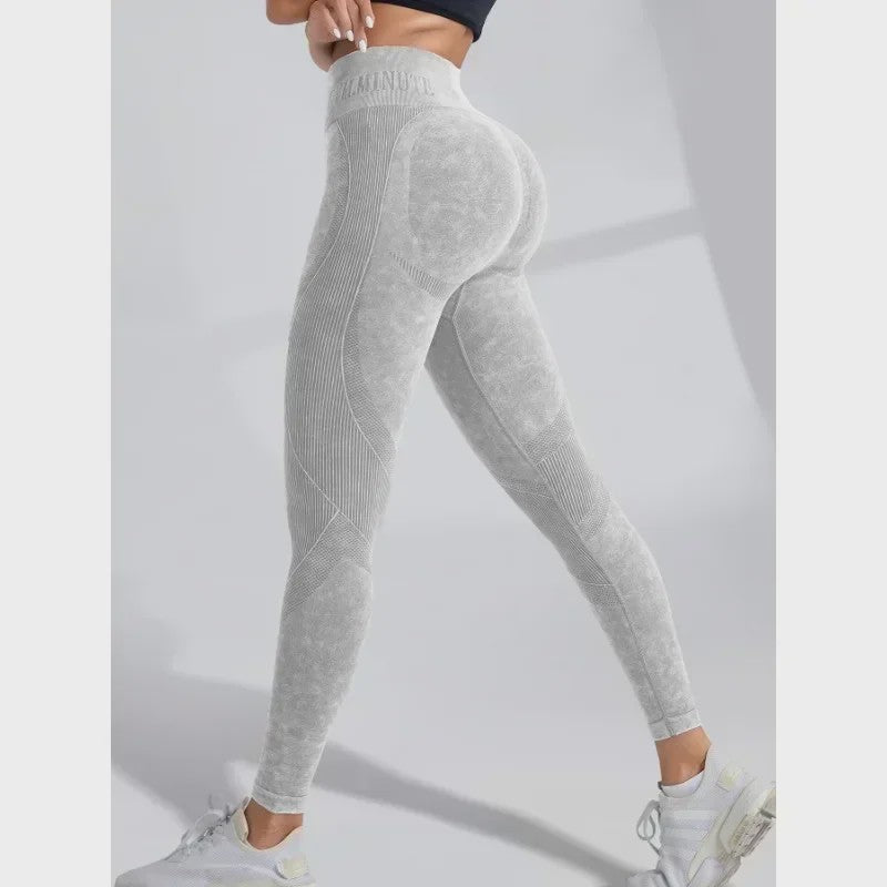 Naadloze Hoge Taille Yoga Legging - Hip Lifting & Ademend voor Sport