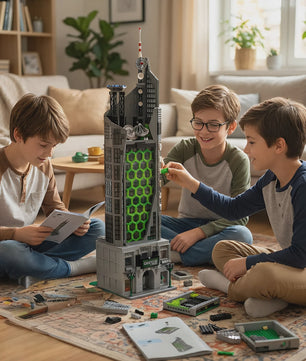 Oscorp Tower Bouwstenen Model Kit met Verlichting - 6375 Delen - Creatief Speelgoed