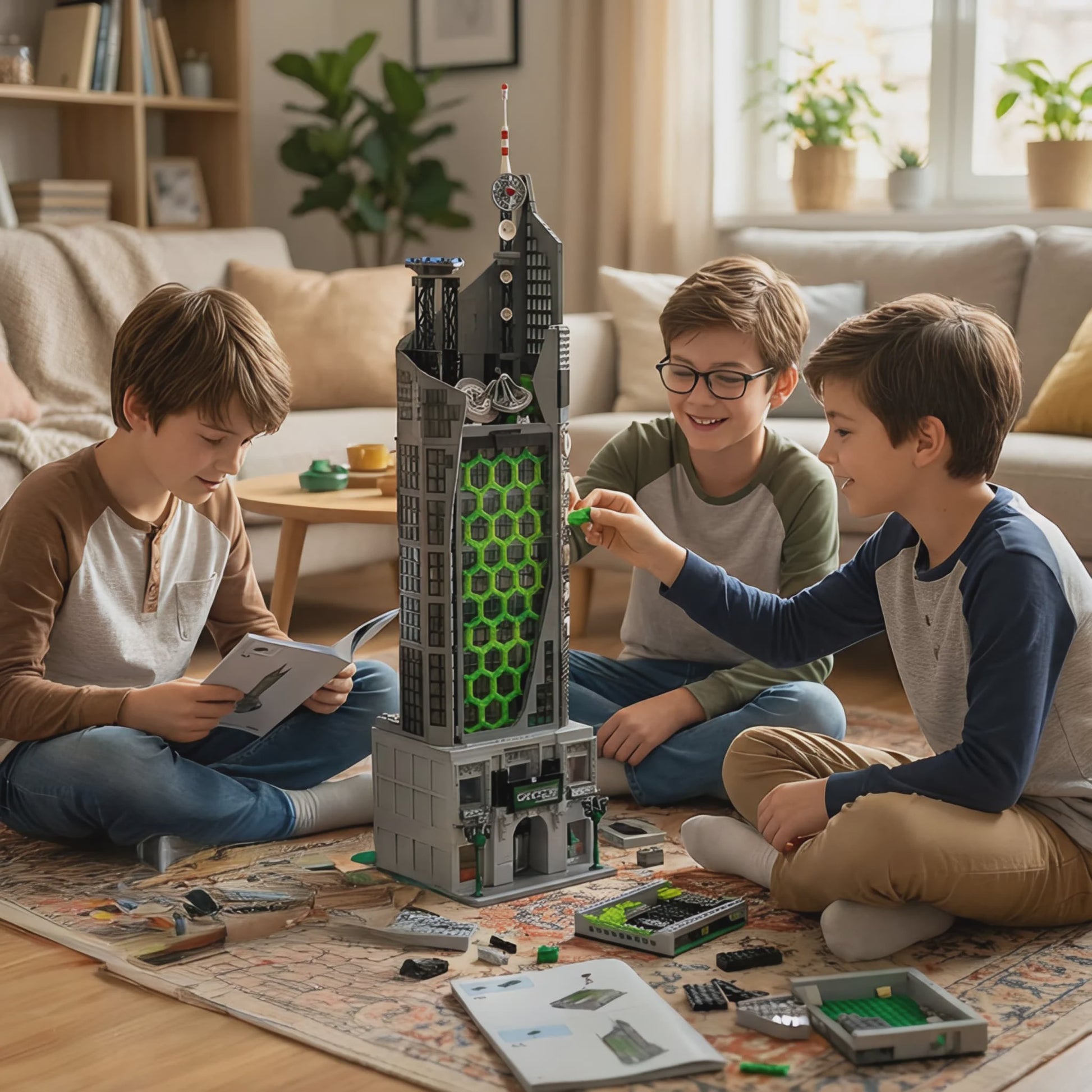 Oscorp Tower Bouwstenen Model Kit met Verlichting - 6375 Delen - Creatief Speelgoed