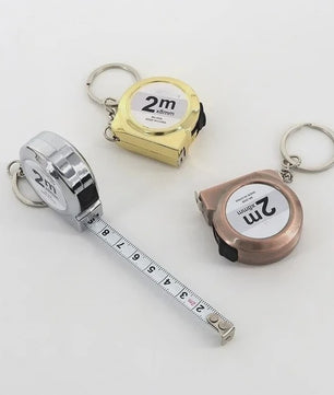 Mini Rolmaat Sleutelhanger 2 Meter - Compact Meetlint voor Huis, Hobby & Handwerken