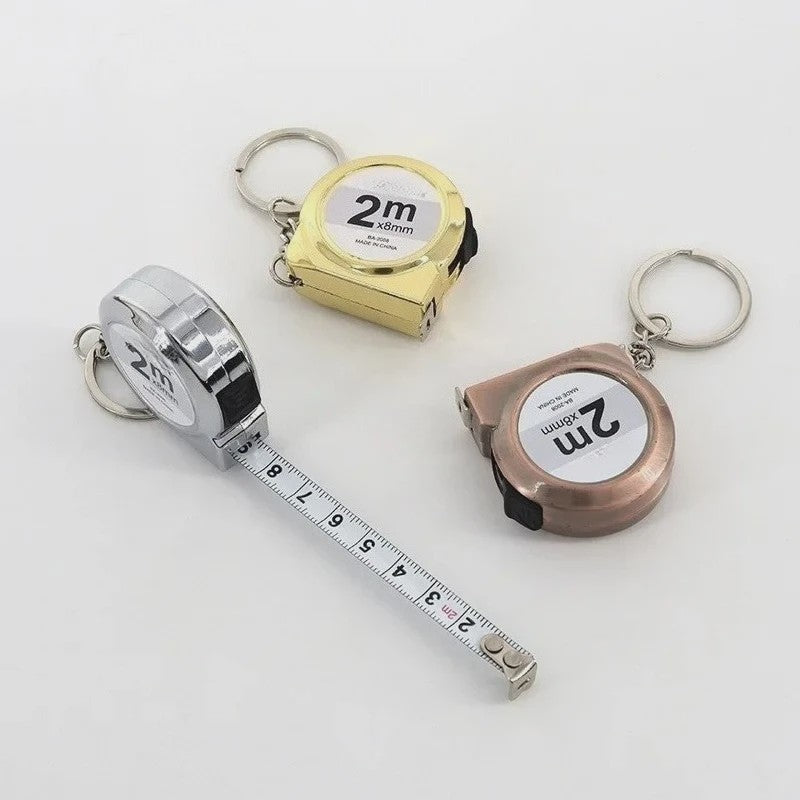 Mini Rolmaat Sleutelhanger 2 Meter - Compact Meetlint voor Huis, Hobby & Handwerken