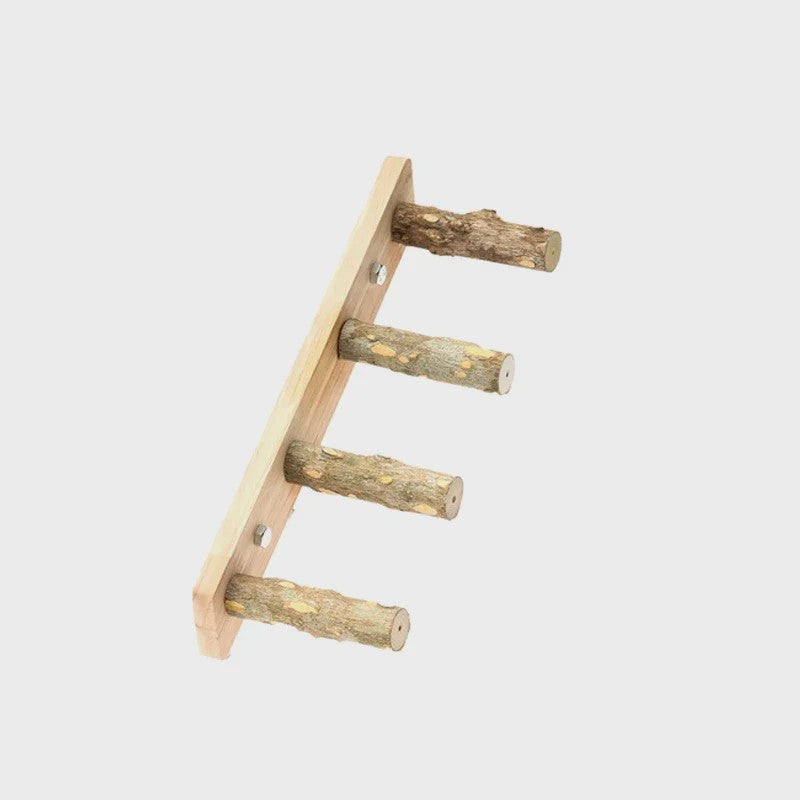 Houten Klimladder voor Vogels en Hamsters - Interactief Kooi Speelgoed