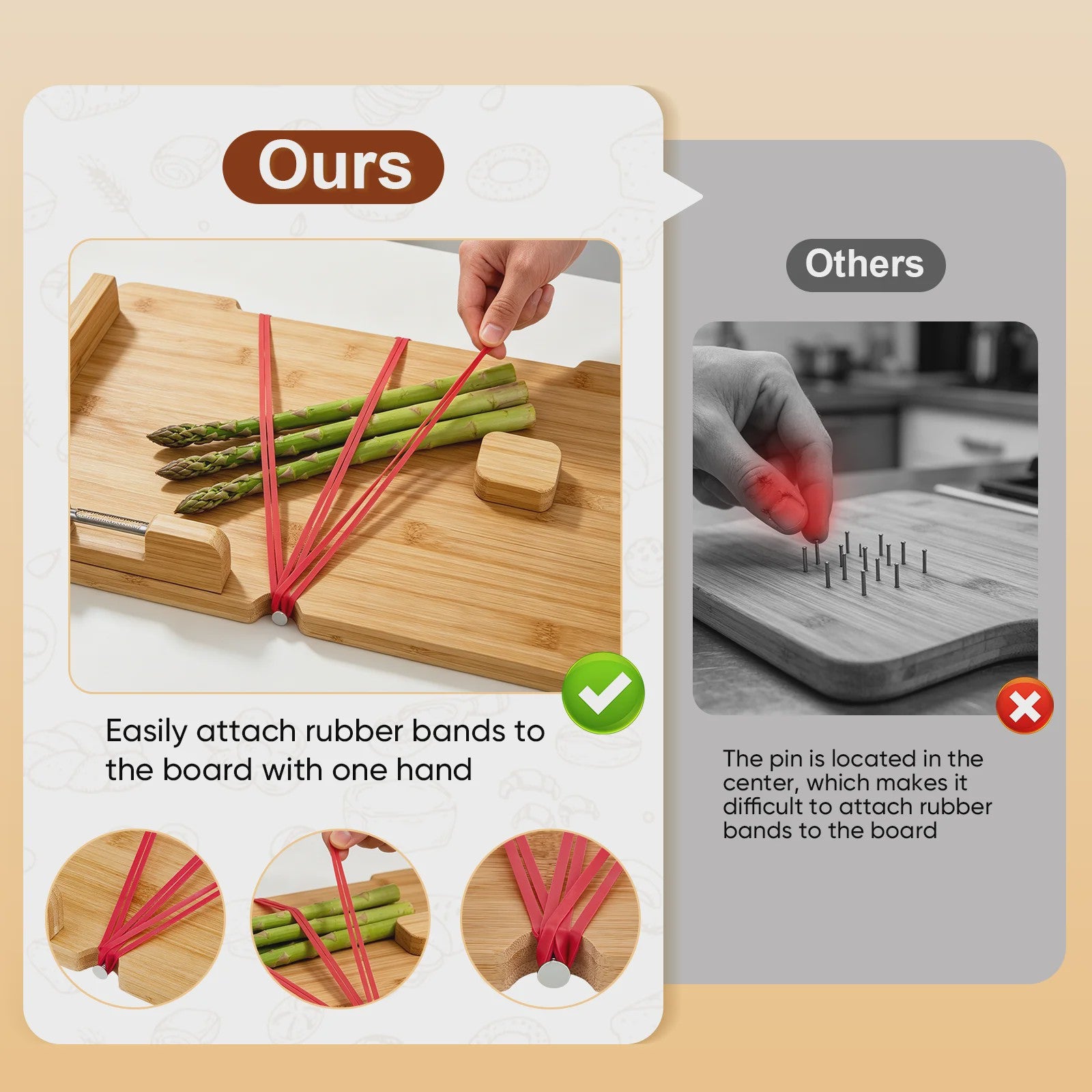 Multifunctionele Bamboe Snijplank - Ideaal voor Vlees, Groenten & Fruit