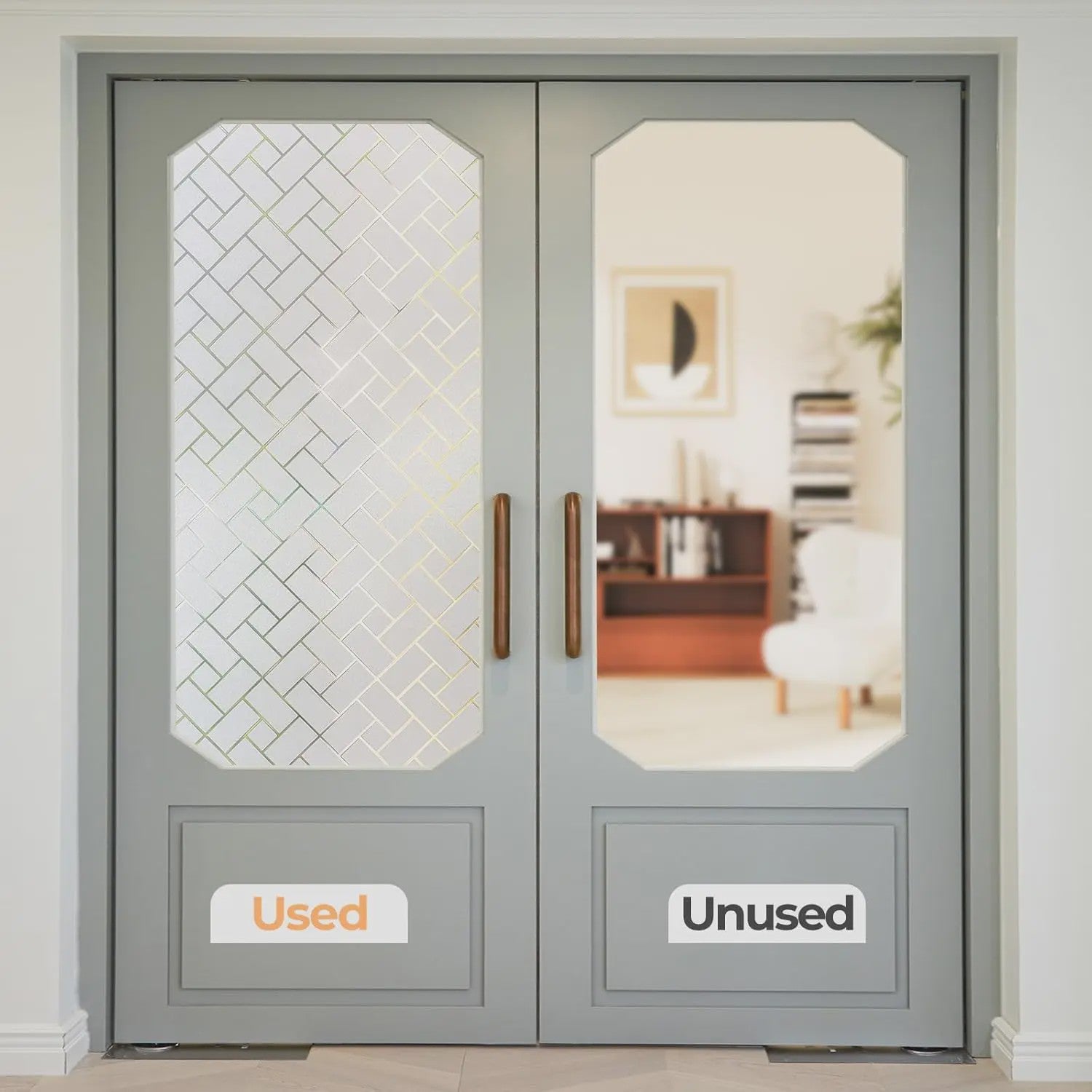 Raamfolie Privacy Glasfolie Statisch Zonder Lijm - Decoratief voor Huis & Kantoor