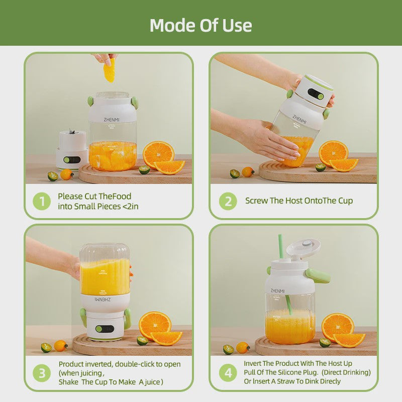Draagbare USB Blender & Juicer - 500ml - Wit
