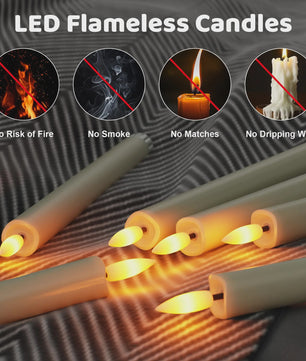 Set LED Kaarsen 12-120 Stuks - Flakkerend Vlam Effect, Afstandsbediening, Batterij, Decoratie