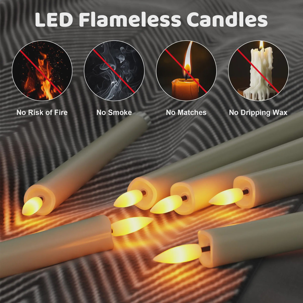 Set LED Kaarsen 12-120 Stuks - Flakkerend Vlam Effect, Afstandsbediening, Batterij, Decoratie