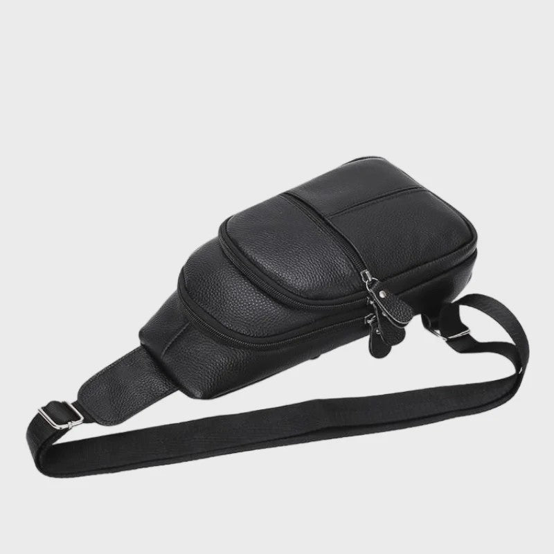 Luxe Leren Borstas Heren - Grote Capaciteit, Zakelijk & Casual Crossbody Tas