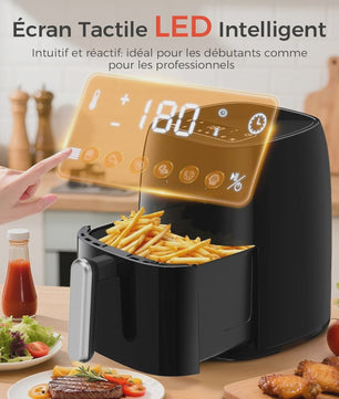 4.2L Airfryer met LED Touchscreen, 6 Voorgeprogrammeerde Menu's & Timer