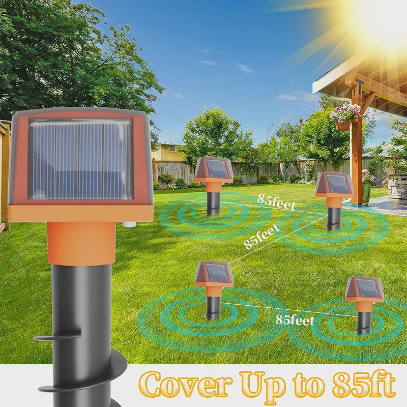 Solar Mollenverjager & Slangenverjager - Geluidsgolf & IP66 Waterdicht