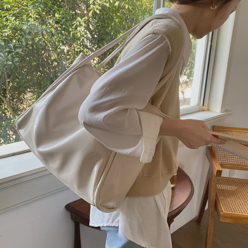 Dames Tote Bag met Textuur - Ruim, Niche Design, Schoudertas voor Dagelijks Gebruik