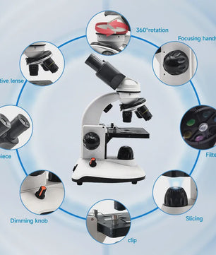 HD Binoculair Microscoop: Krachtig & Veelzijdig voor Studenten, Kinderen & Laboratorium