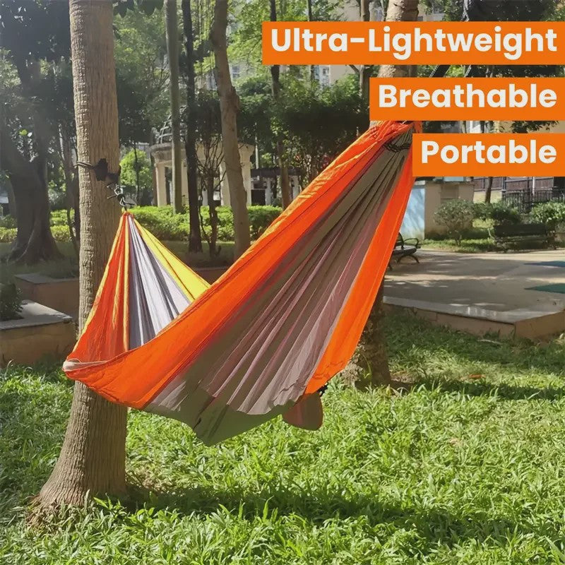 Lichtgewicht Kampeerhangmat van Parachute Nylon - Draagbaar & Snel Op te Zetten