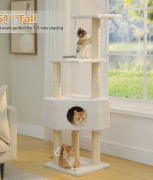 Kattenboom met Krabpalen, Hangmat en Speeltjes - 4 Niveaus