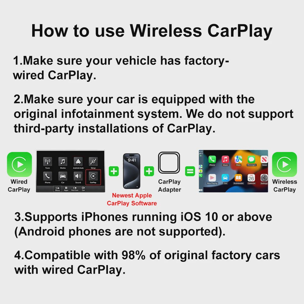 Draadloze CarPlay & Android Auto Adapter: Upgrade uw auto met 2-in-1 Plug & Play Dongle