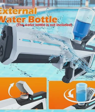 Krachtige Elektrische Waterpistool 43cm met Automatische Waterzuiging - Zomer Speelgoed voor Kinderen & Volwassenen