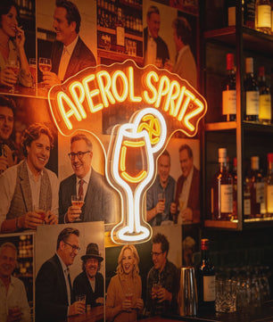 Aperol Spritz Neon LED Lichtbord - Cocktail Glas Decoratie
