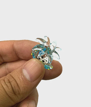 Schattig Mini Glazen Calamari Beeldje - Japans Stijl Zeedier Ornament voor Tafel & Aquarium Decoratie
