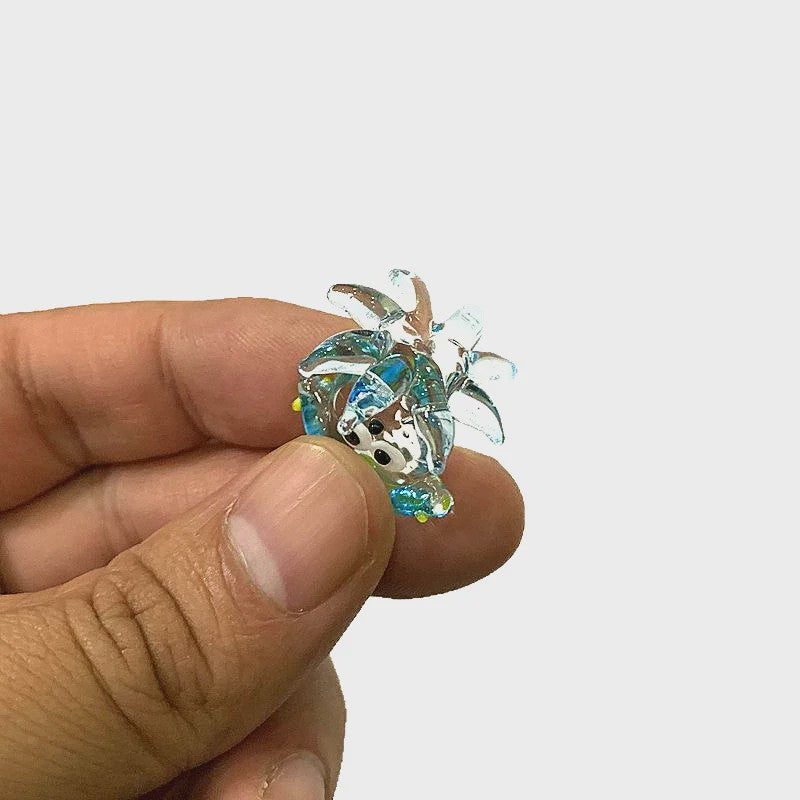 Schattig Mini Glazen Calamari Beeldje - Japans Stijl Zeedier Ornament voor Tafel & Aquarium Decoratie