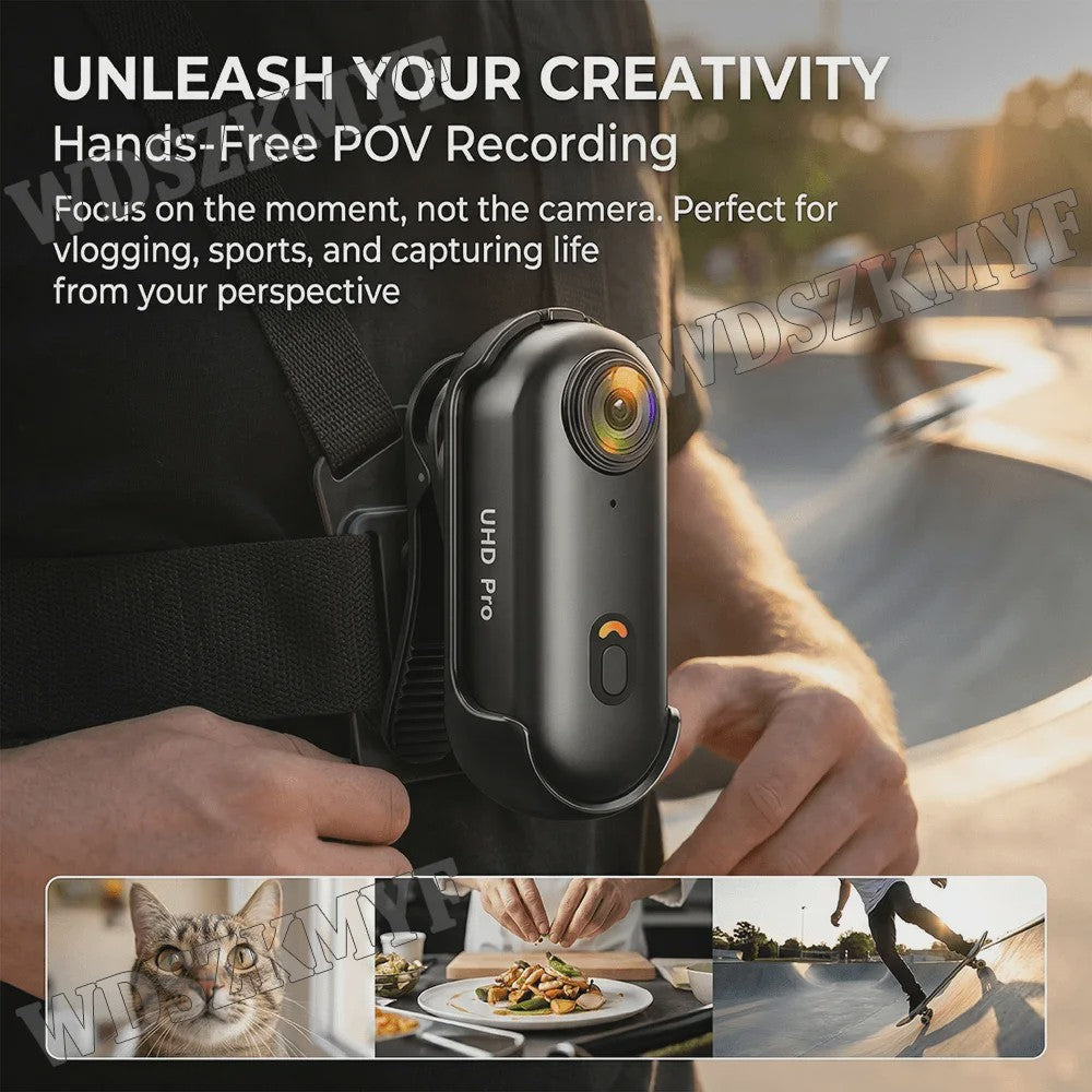 4K Mini Actiecamera met WiFi & Magnetische Bevestiging - Lichtgewicht POV Camera voor Motor, Fiets, Sport & Vlog