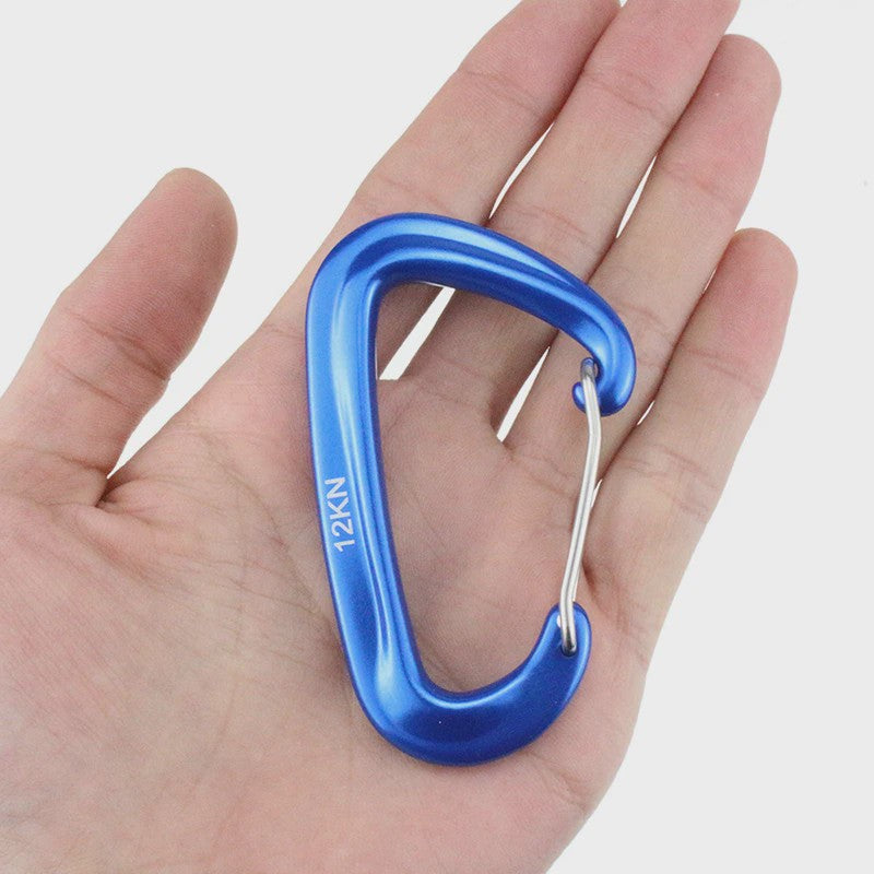 12KN D-vorm Karabijnhaak - Kleine Klimhaak voor Outdoor, Camping & Outdoor Avonturen