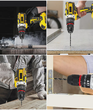 21V Accuboormachine met Klopfunctie & 120-delige Accessoireset - 45Nm Koppel, 25+3 Snelheden
