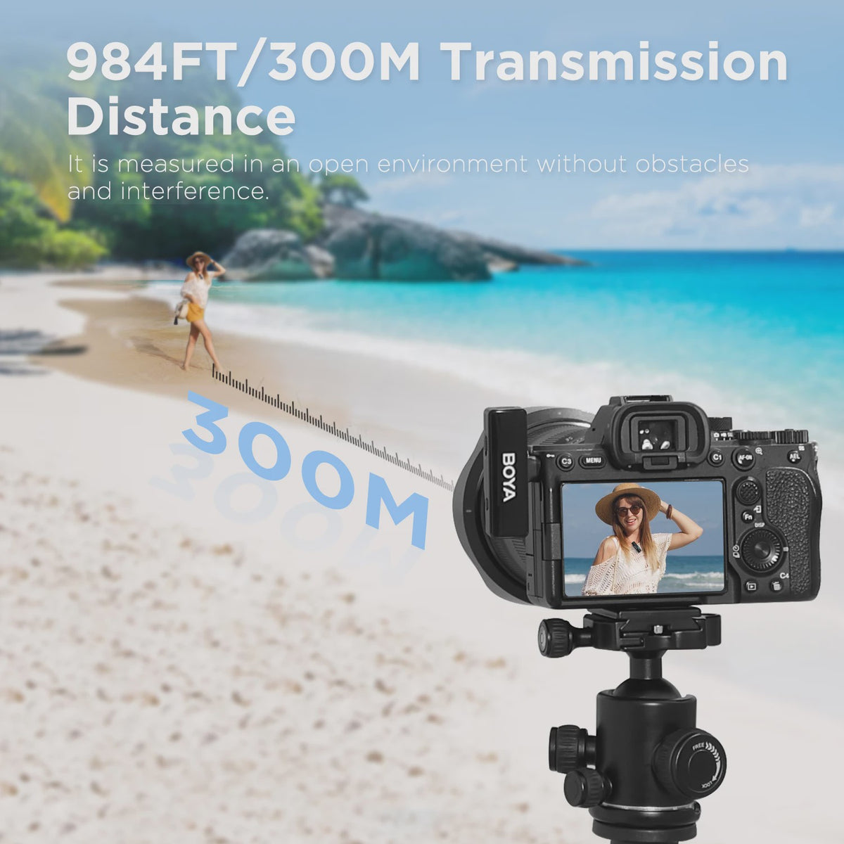BOYA BY-LM2 Draadloos Lavalier Microfoon Systeem - 2.4GHz Dual-Channel voor iPhone, Android, Camera's