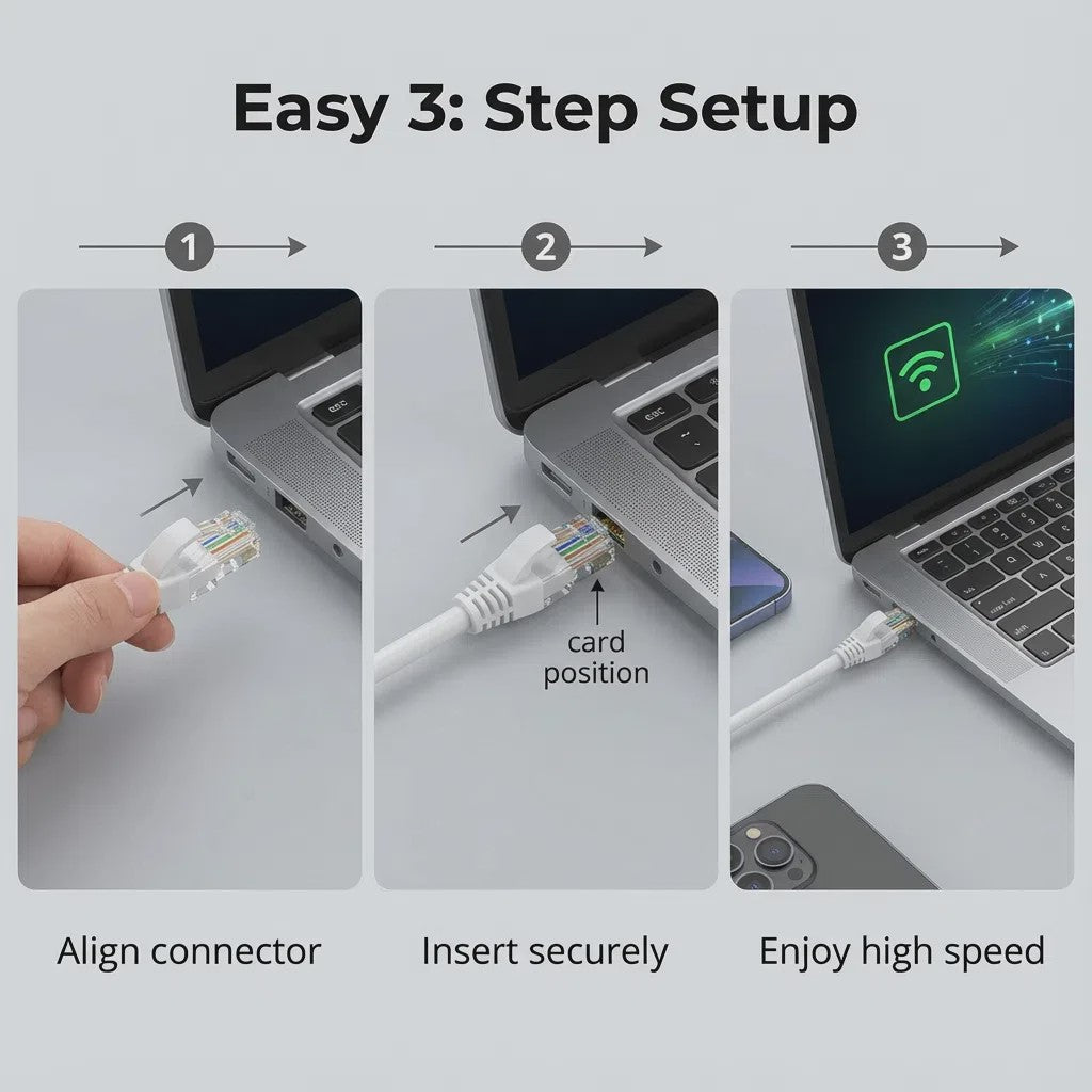 Cat6 UTP Ethernet Kabel - 1000Mbps Netwerk LAN Kabel met RJ45 Connectoren - Diverse Lengtes