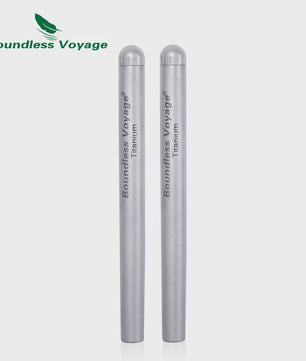 Titanium Camping Bestek Set - Opvouwbaar Lepel, Vork, Spork & Eetstokjes voor Outdoor Picknick