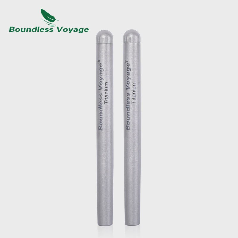 Titanium Camping Bestek Set - Opvouwbaar Lepel, Vork, Spork & Eetstokjes voor Outdoor Picknick