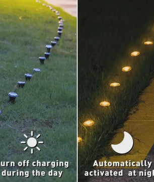 Solar LED Tuinpad Verlichting - Waterdicht & 8 Modi - Sfeervolle Buitenlamp