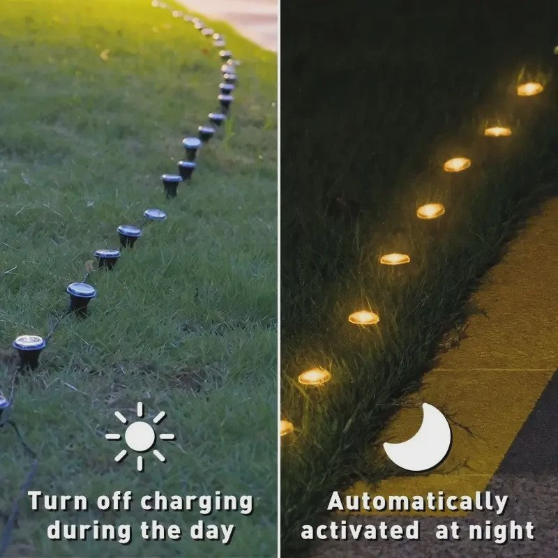 Solar LED Tuinpad Verlichting - Waterdicht & 8 Modi - Sfeervolle Buitenlamp