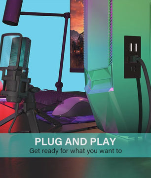 Zealsound RGB Opname Microfoon met Arm & Statief - USB Condenser voor Gaming, Podcast & Streaming