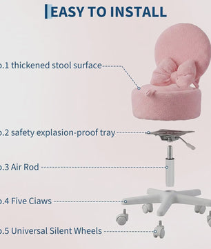 Teddy Pluche Kapstoel met Opbergruimte en Opklapbare Rugleuning - Zacht & Comfortabel