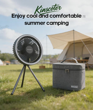 Draagbare Camping Ventilator met 10000mAh Batterij, LED Verlichting & Powerbank Functie