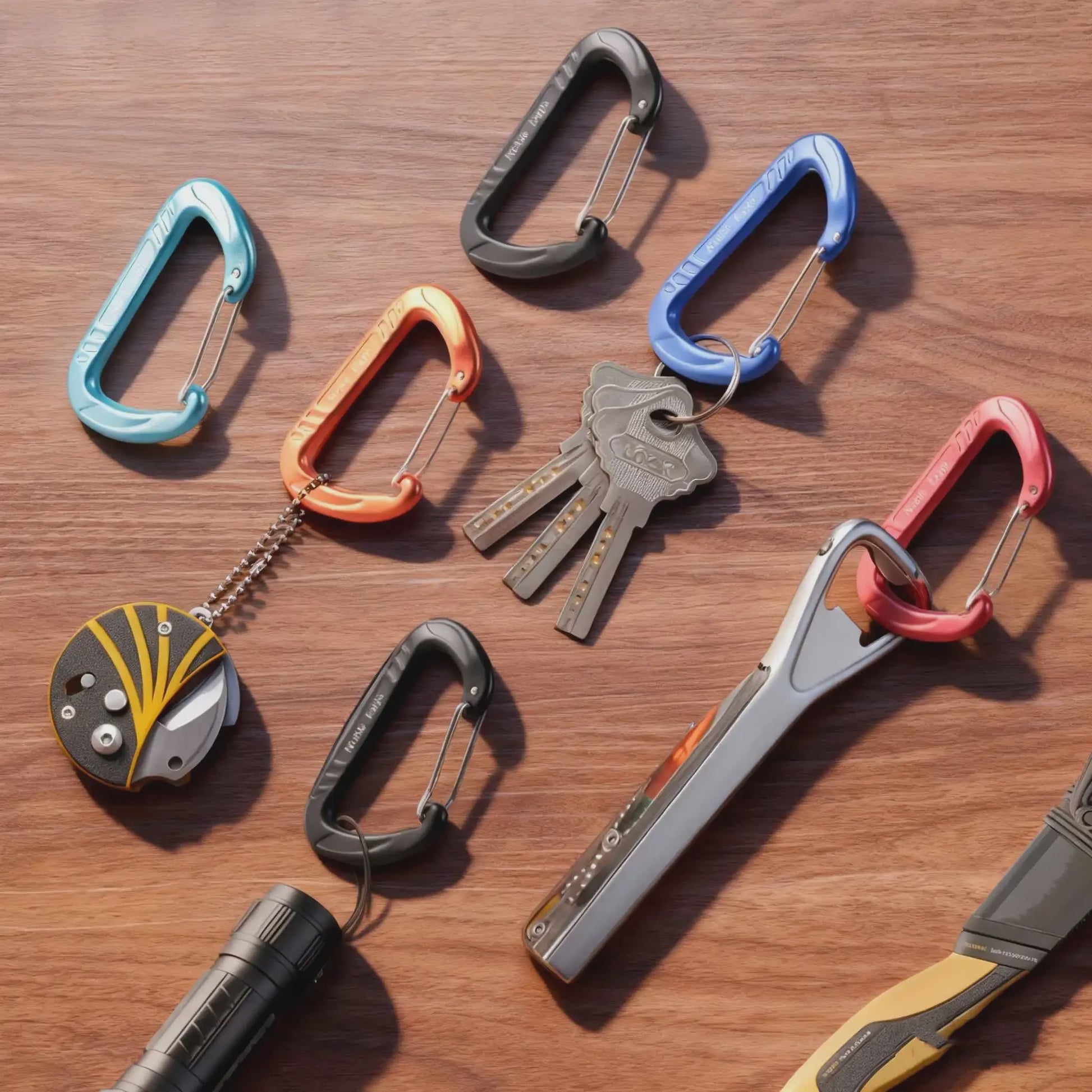 15kN Aluminium D-ring Karabiners Set - Zwaar, Lichtgewicht voor Outdoor & Camping
