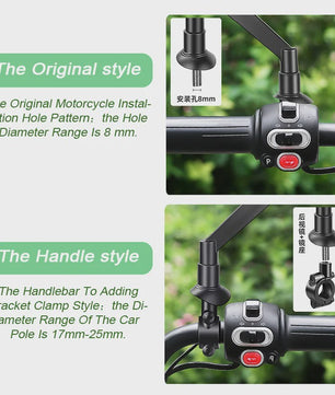 Set van 2 Motor Achteruitkijkspiegels - Anti-tril, Groothoek, Convexe Spiegels voor Cagiva