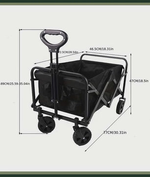 Opvouwbare Bolderkar - Grote Capaciteit, All-Terrain, Camping & Transportkar