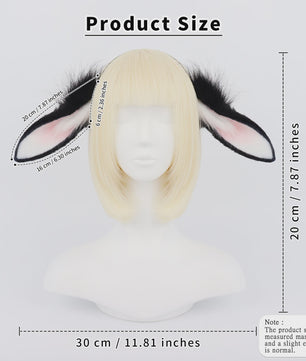 Pluche Konijnenoren Haarband - Feestelijk Accessoire voor Cosplay & Feesten