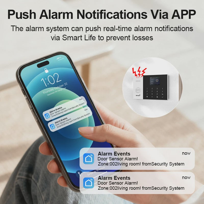 Slimme Alarmset met WiFi, GSM & Tuya Compatibiliteit - Inclusief Deursensor