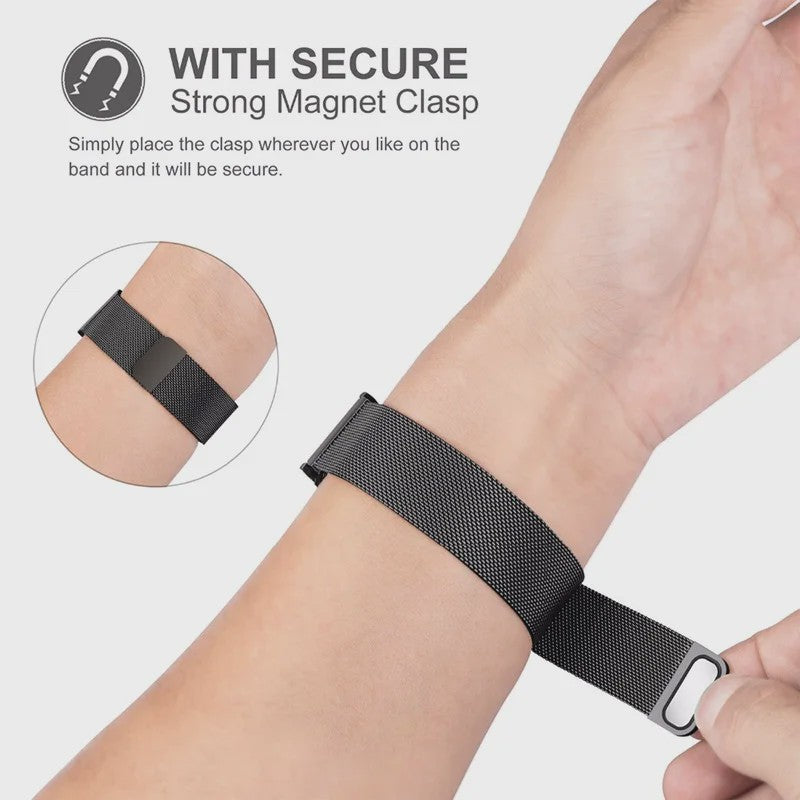 Milanese RVS Horlogeband 18mm 20mm 22mm voor Garmin Vivoactive Venu | Magnetische Sluiting