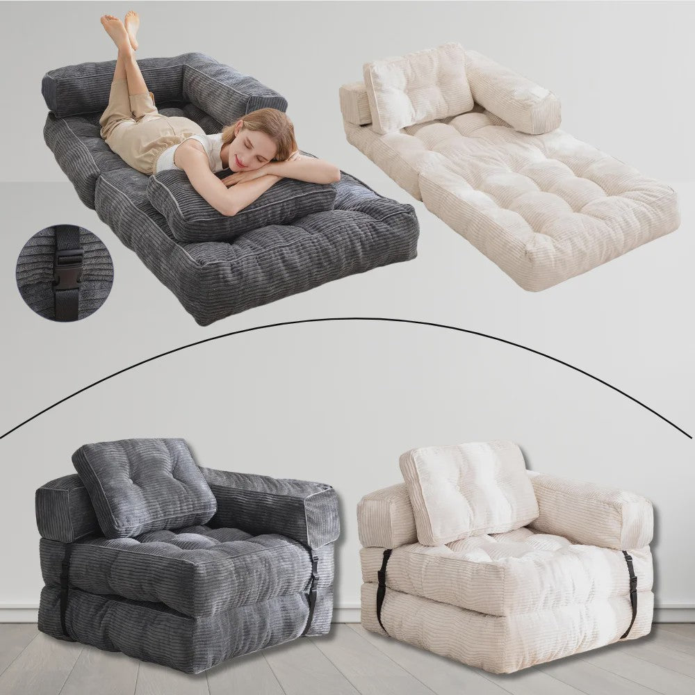 Multifunctionele Opvouwbare Sofa Bed Stoel - Comfortabel Lounge Bed voor Woonkamer & Slaapkamer