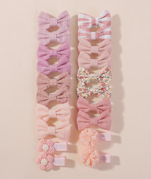 20-delige Set Schattige Kinder Haarclips met Strikjes - Leuke Babymutsjes en Haaraccessoires