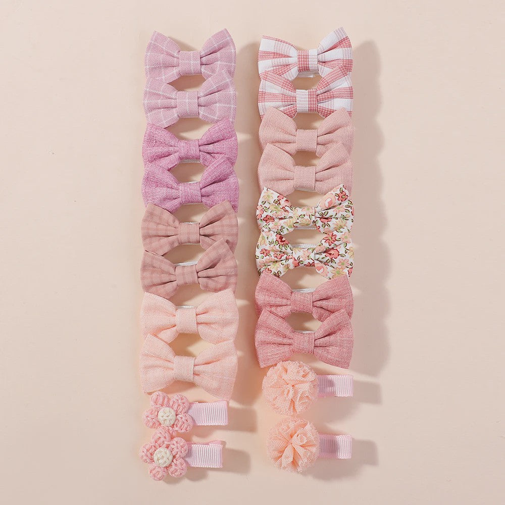 20-delige Set Schattige Kinder Haarclips met Strikjes - Leuke Babymutsjes en Haaraccessoires