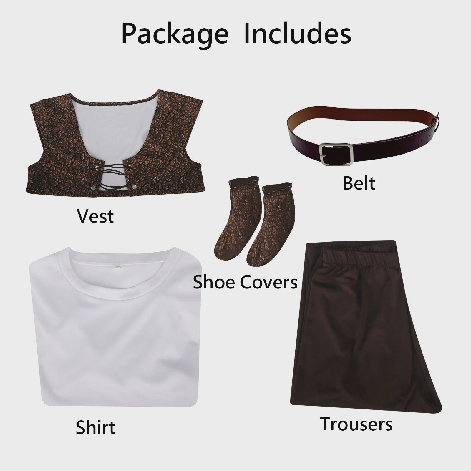 Shrek Cosplay Kostuum Heren - Compleet Halloween Outfit met Shirt, Vest, Broek & Accessoires
