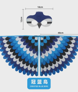 Veren Vleugels en Masker Set - Vogel Kostuum voor Kinderen - Halloween & Feest